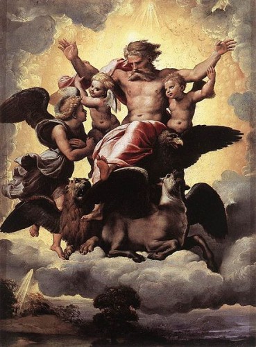 Raphael, raffael, vision, ezechiel, ange, aigle, lion