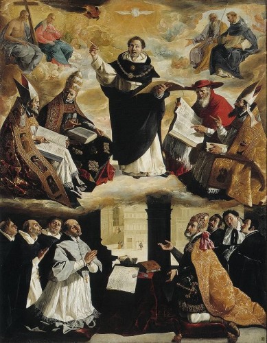 apotheose, saint thomas d'aquin, francisco de Zurbaran