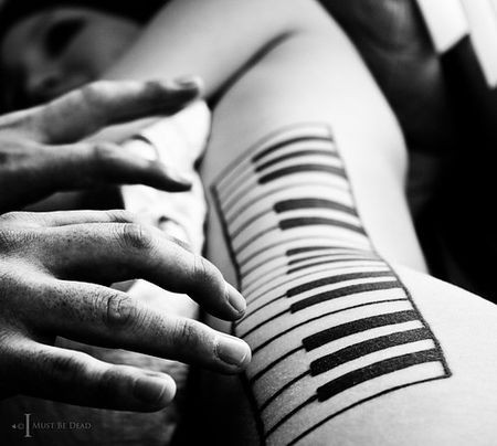 clavier, femme, piano