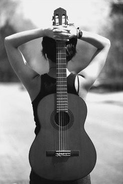 femme,guitare